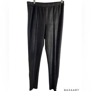 🔥🔥Narration Leggings Women Size M Pull On Stretch Waist Button Accents Black